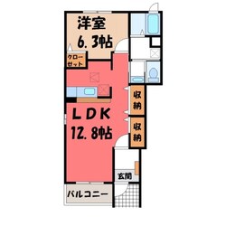 氏家駅 徒歩43分 1階の物件間取画像